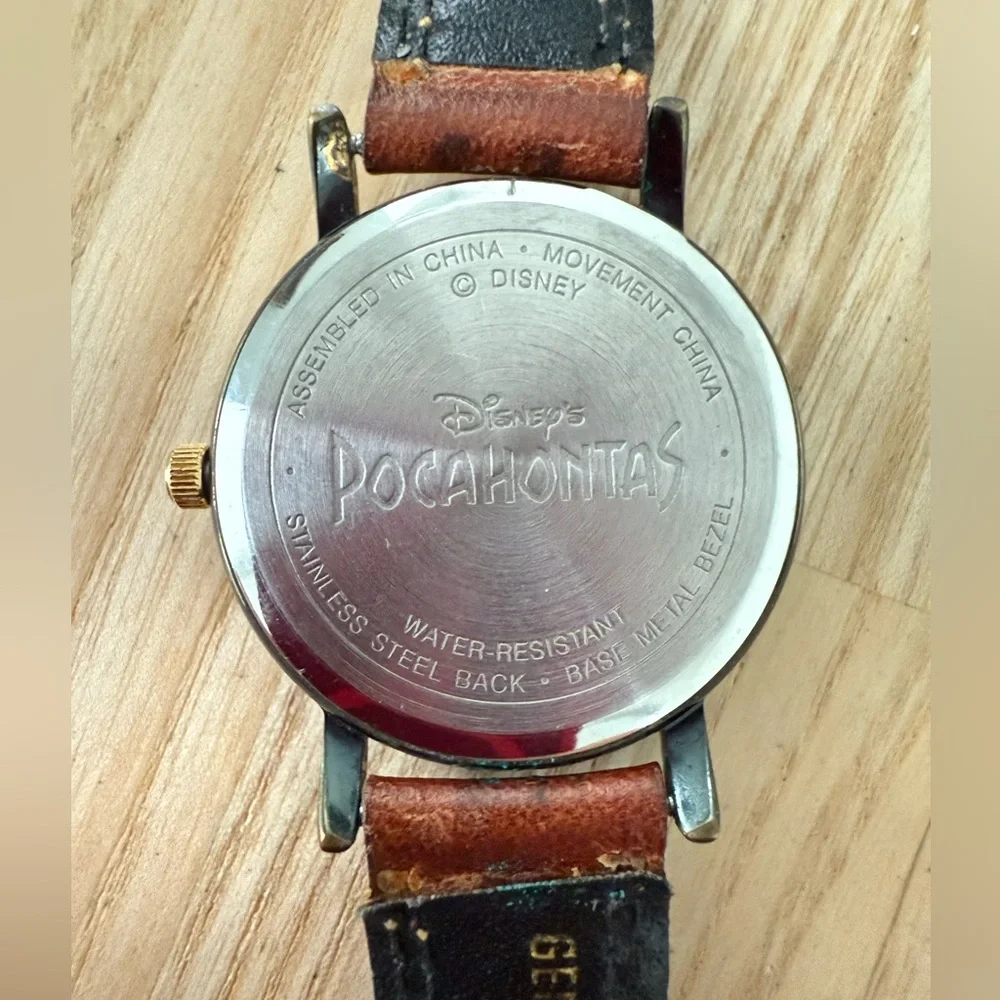 Vintage Timex Disney Pocahontas rotating leaves watch NEW BATTERY